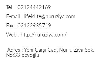 Nuru Ziya Suites iletiim bilgileri